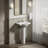 Veer Ceramic Pedestal Bathroom Sink with Overflow-10942430-19195685-46045031