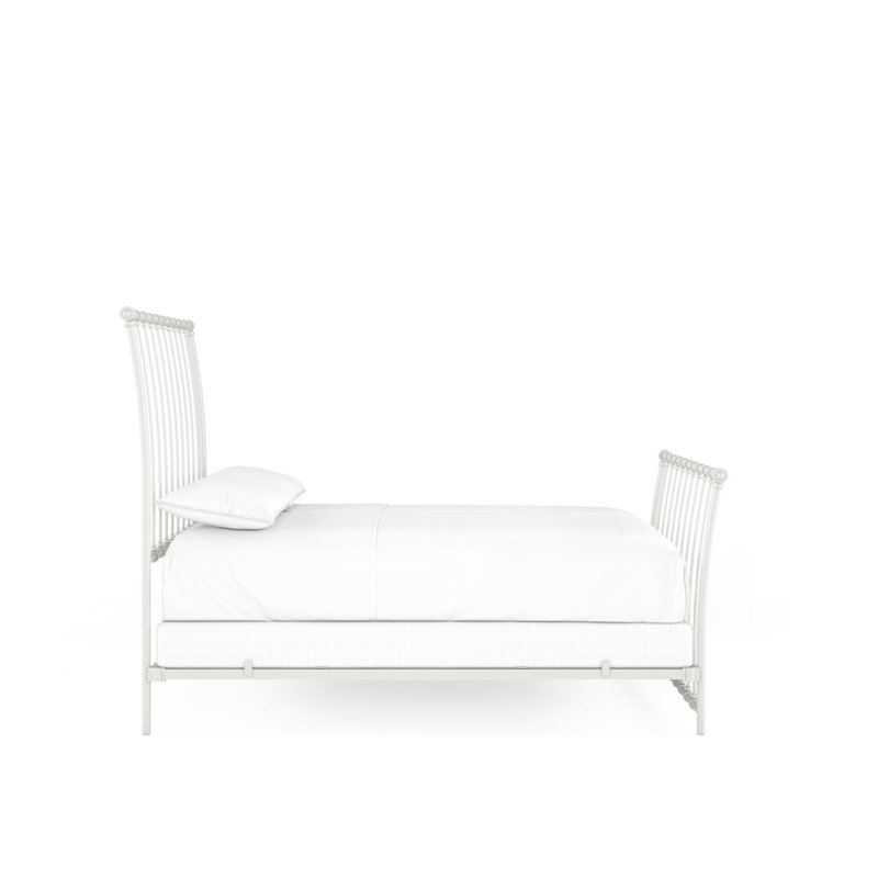 142 Altro Bed | Complete Sleigh, Gloss White, Queen