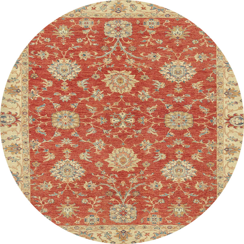 Abstract Indoor Rug, Round 5'