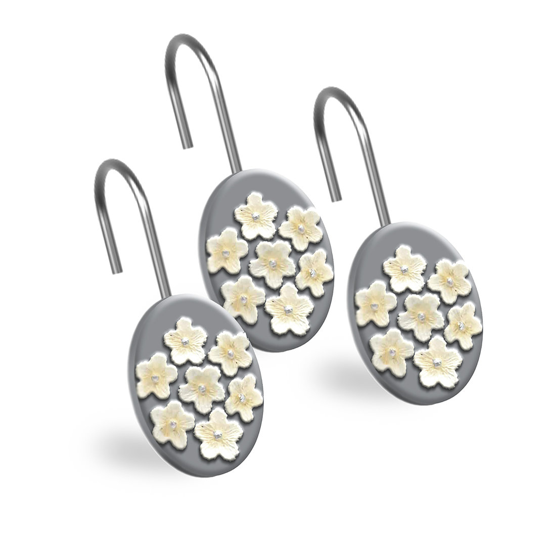 Costanzo Shower Hooks grey House of Hampton® 