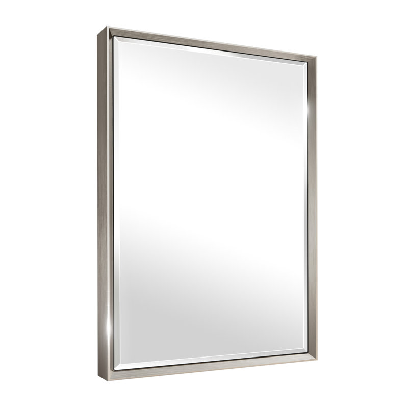 Miroir de salle de bain Lohoski, Nickel brossé, 36 po x 24 po