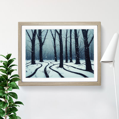 XH1022-10202X Winter Forest Paint Splat - Single Picture Frame Print