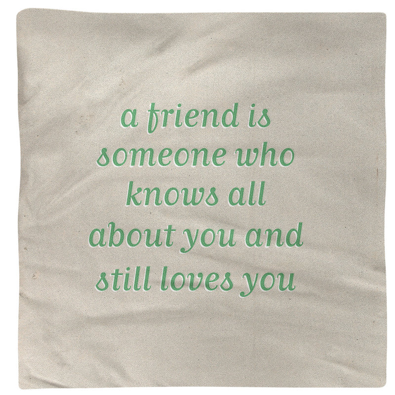 Polyester, Cotton No Pattern Square Napkin, White/Green Offset, Polyester, 10" L x 10" W