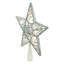 9" LED Lighted Glitter Star Christmas Tree Topper Warm White Lights-105791839