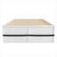 Lit plateforme avec rangement et panneau de rangement en MDF blanc pur avec bibliothèque intégrée à DEL et tiroir pour la chambre à coucher-129423119