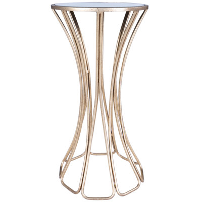Faruh Metal & Mirrored Side Table