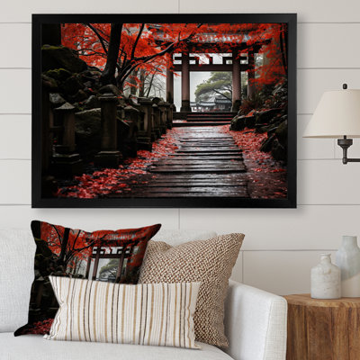«Japon Art Red Torii Gate I», art mural sur toile japonaise