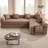 Ridge Convertible Folding L-Shaped Boneless Sectional Sofa Bed, Cloud Corduroy Fabric Sleeper with Memory Foam Mattress, 6 Configurations for Living Room, No Assembly Required-904081053
