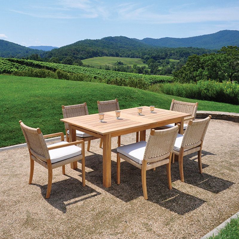 Hyannis Outdoor Teak Dining Table, 39.5" W x 102" L x 30" H