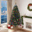 6ft Green Lighted Artificial Pine Christmas Tree with Stand