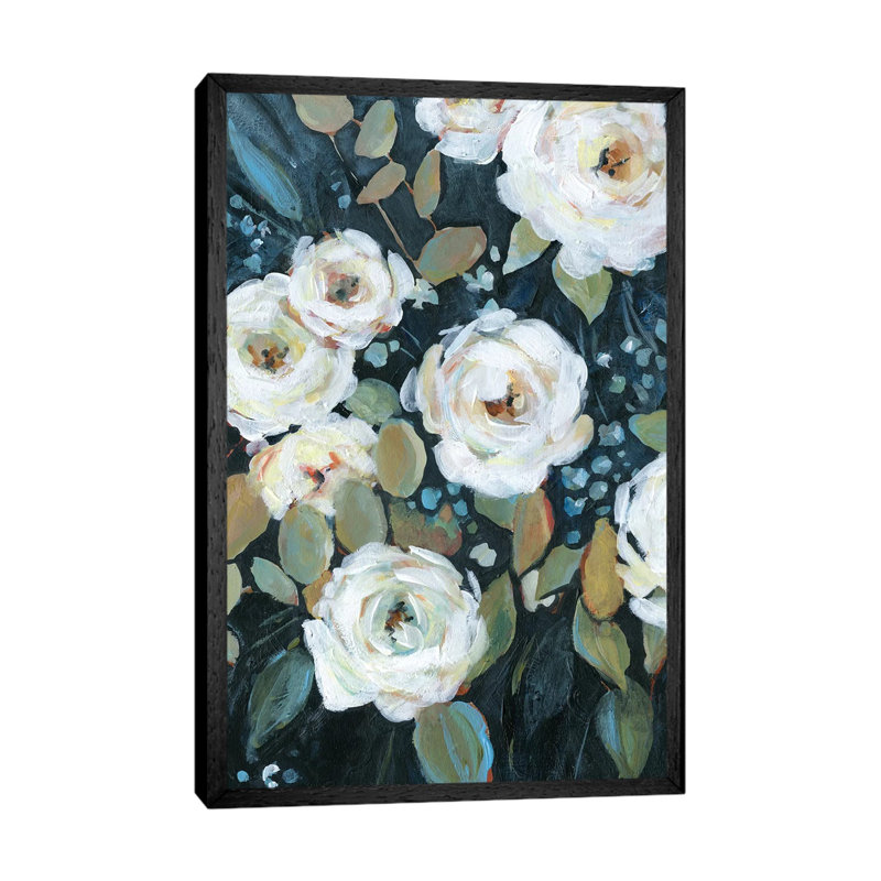 Moonlit Garden II by Carol Robinson - Painting on Canvas, Black Framed, 101.6 cm H x 66.04 cm W