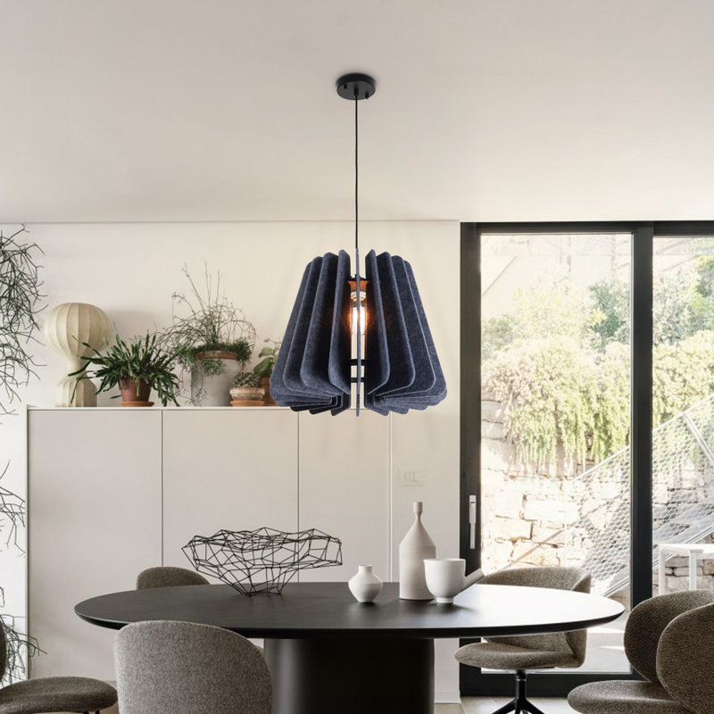 1-Light Felt Halo Pendant Lights Dining Room Chandelier Dining Room Light Fixtures