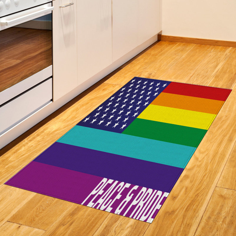 Tapis décoratif en polyester à haute densité à longs fils American, Rectangle 2 pi 7 po x 5 pi