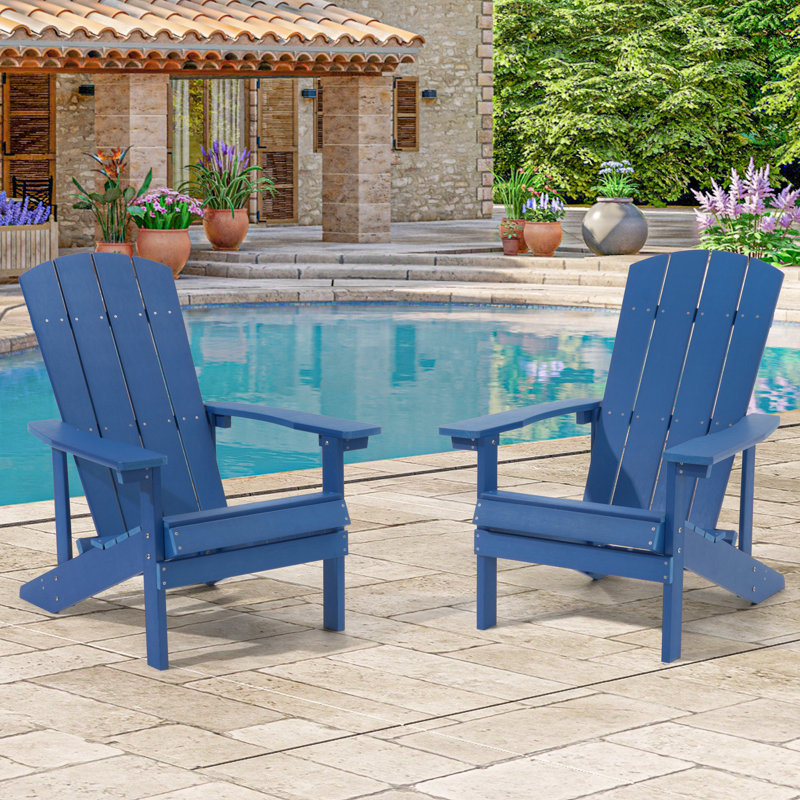 Bamma HIPS Adirondack Chair Weather Resistant, Navy