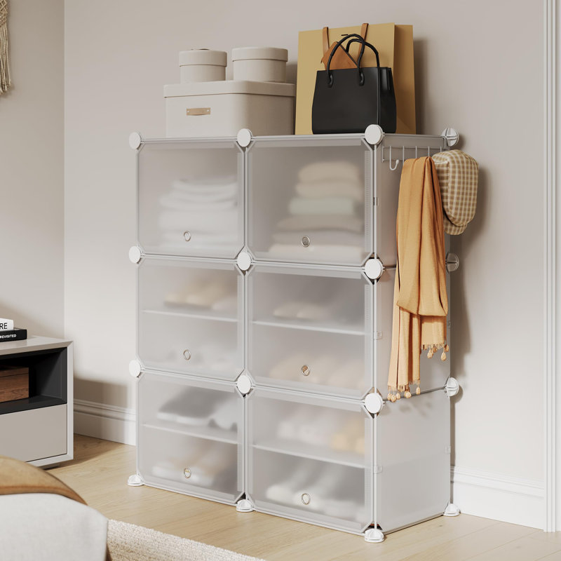 24 Pair Shoe Storage Cabinet, White
