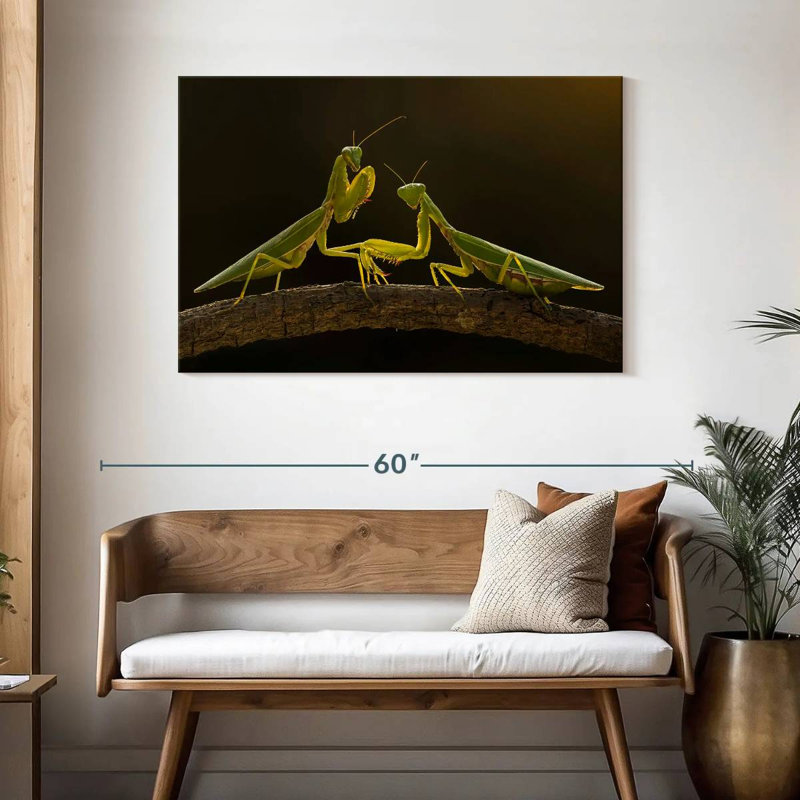 Brampt Praying Mantis Duo, 30" H x 45" W