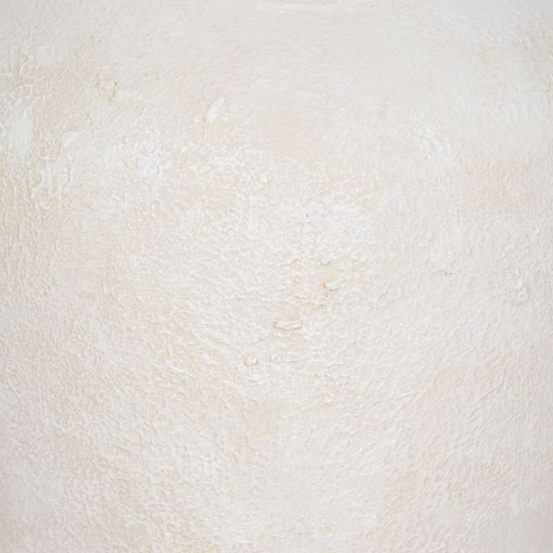 11" Ivory Textured Terracotta Vase