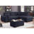 100"W Sectional Sofa With Right Facing Chaise And Console Ottoman