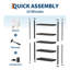 36" Heavy-Duty Garage Shelving with 3/5-Tier Adjustable Metal Storage, Utility Rack for Garage, Pantry, or Workshop
