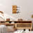 Elegant Decorative Wooden Wall Accessory, 21.7 x 22.8 inches | 100% Real Wood (Walnut) & Metal (0.06 inches) | Unique Design with Natural Variance in Color & Texture | Perfect for Home Décor & Modern Spaces
