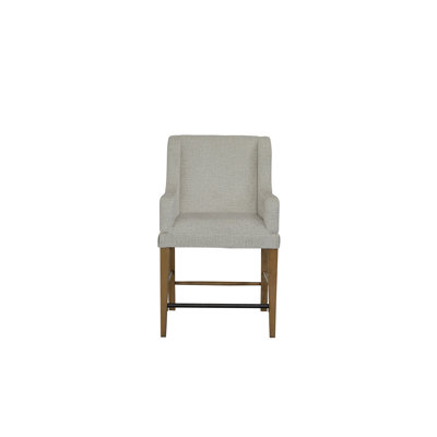Tabouret de comptoir rembourré - amande (ensemble de 2)