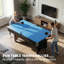 Table de billard et de ping-pong 6 pieds - Table multi-jeux 2-en-1 avec accessoires, structure durable pour les loisirs en famille et les salles de jeux-126172589