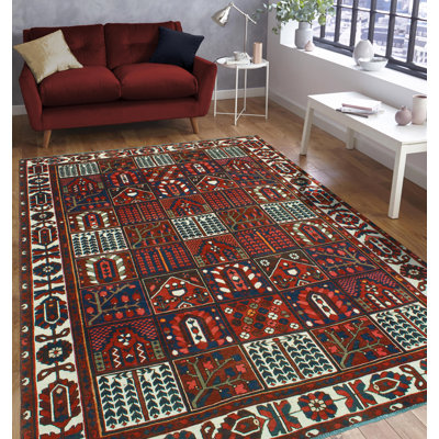 Khurram Distressed Jose Burgundy Rug