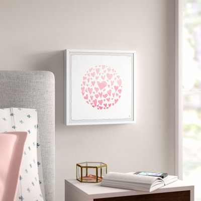 Blodgett Karpinski 'Pink Circle Hearts' Framed Print