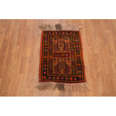 Geometric Traditional Afghan Tribal Square Rug 2x2