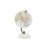 Marble Educational/Geographic Earth White Globe with White Marble Base