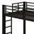 Metal Loft Bed With Ladder And Guardrails-1287963187