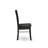 5-Piece Modern Dining Set Includes a Round Wood Table and 4 Dining Room Chairs with Slatted Back - Black Finish-83870240-7539890-7539891