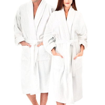 Ensemble de 2 peignoirs en velours de coton, robes de chambre personnalisées monogrammées
