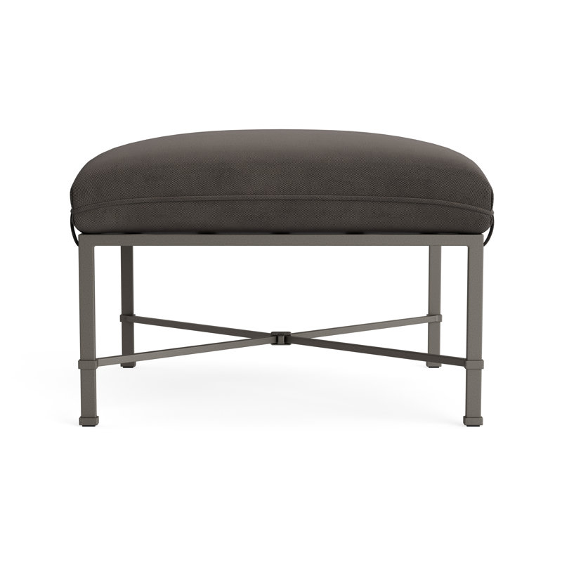 Venetian Outdoor Ottoman, Mica, Fushion Charcoal
