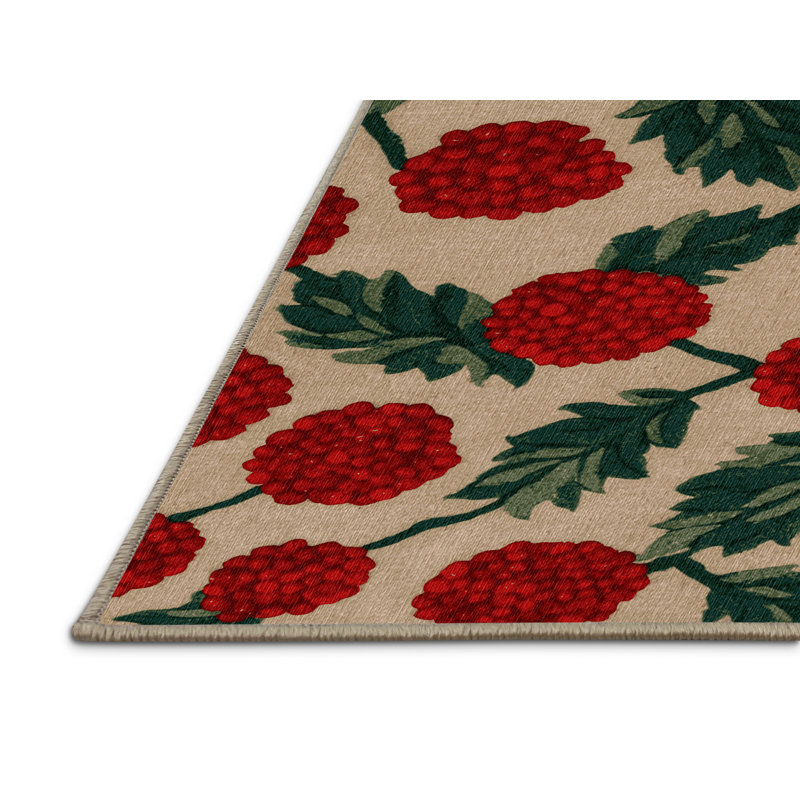  Tapis lavable avec baies de Goji, Rectangulaire 8 pi x 12 pi
