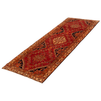 Bajinder One-of-a-Kind Runner 4' X 10'4" 1990s Runner Wool Area Rug