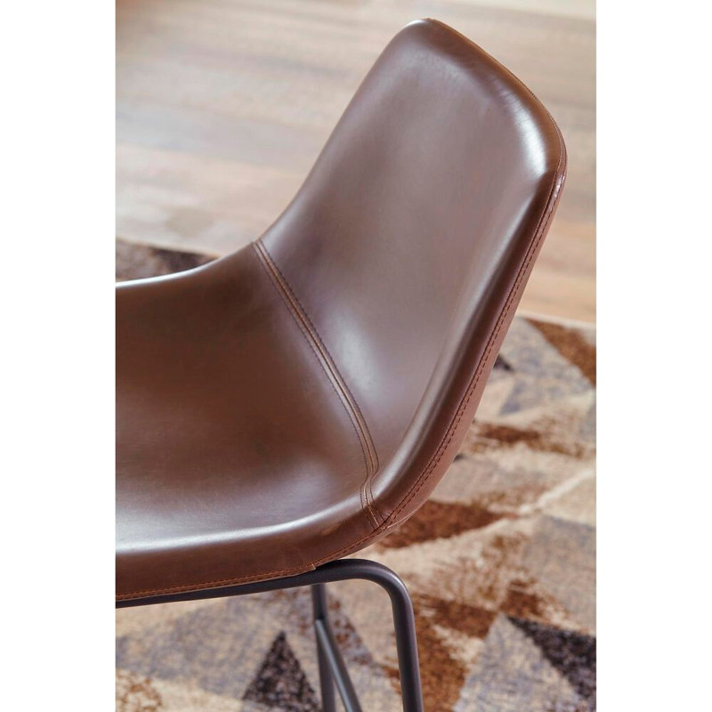 Tabouret de bar / de comptoir en similicuir Oconnor, Brun, Tabouret de bar (hauteur d'assise de 29,25 po)