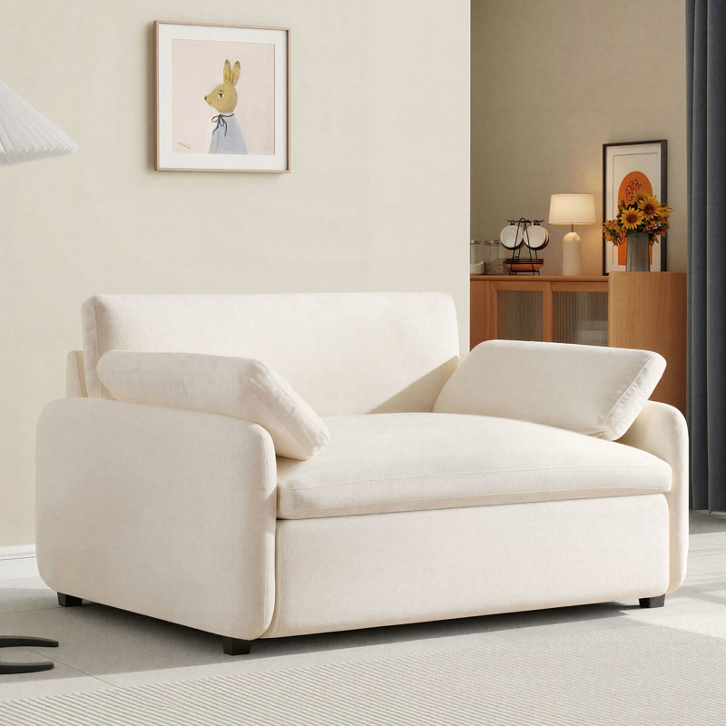 Fauteuil d'appoint 50 po, Crème, crème