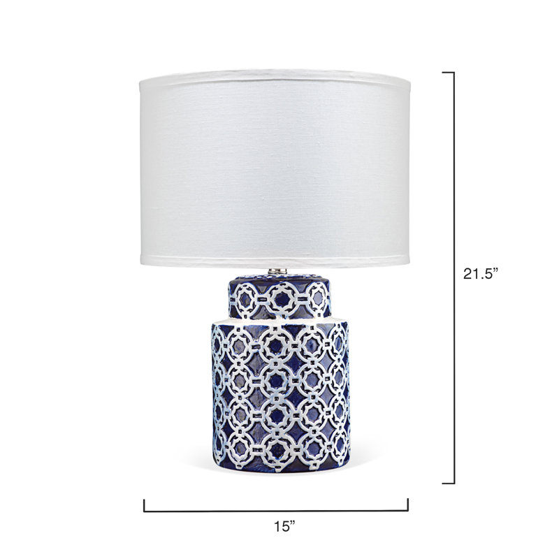 Lampe de table bleue 21,5 po Stewood