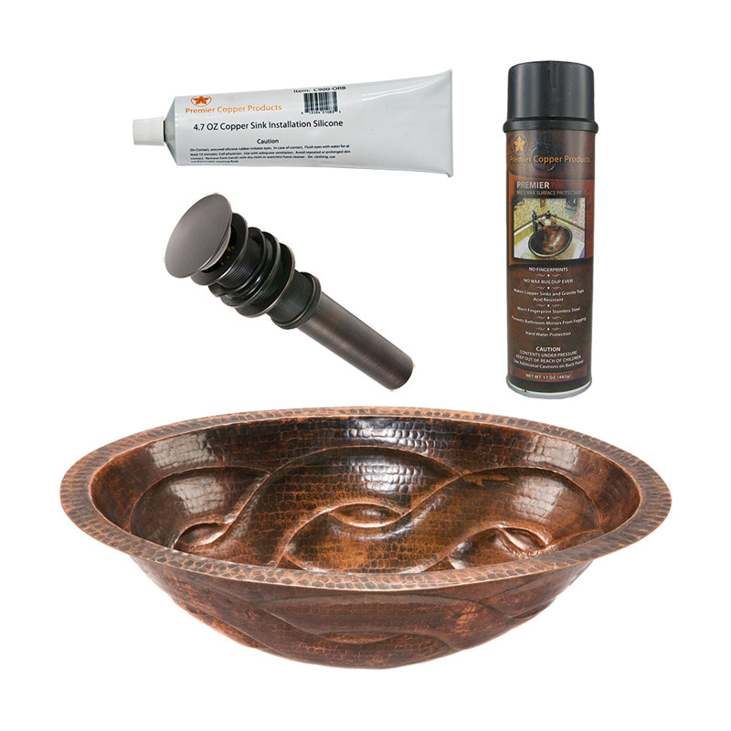 Ensemble de lavabo et de drain pour salle de bain Premier Copper Products BSP5_LO19FBDDB-P, Bronze frotté à l'huile