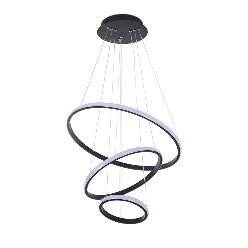 Damalis Dimmable 3 - Light Chandelier, Black