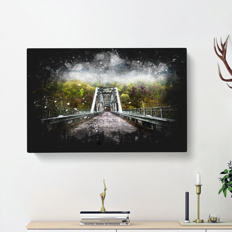 Fayette Station Bridge in West Virginia - Wrapped Canvas, 50cm H x 76cm W x 3cm D