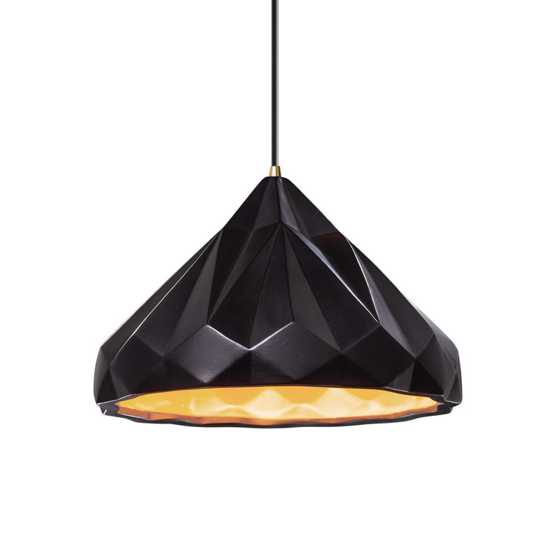 Cattier 1 - Light Single Geometric Pendant, Antique Brass, Champagne Gold
