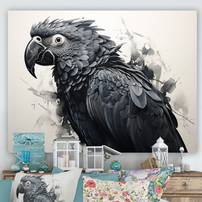 " Gray Parrot Feathered Elegance "