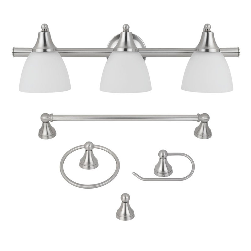 Éclairage pour salle de bain à intensité variable en chrome 3 lumières Minco