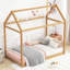 Lit simple en bois