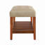 Banc rembourré en tissu avec rangement ouvert-978239307