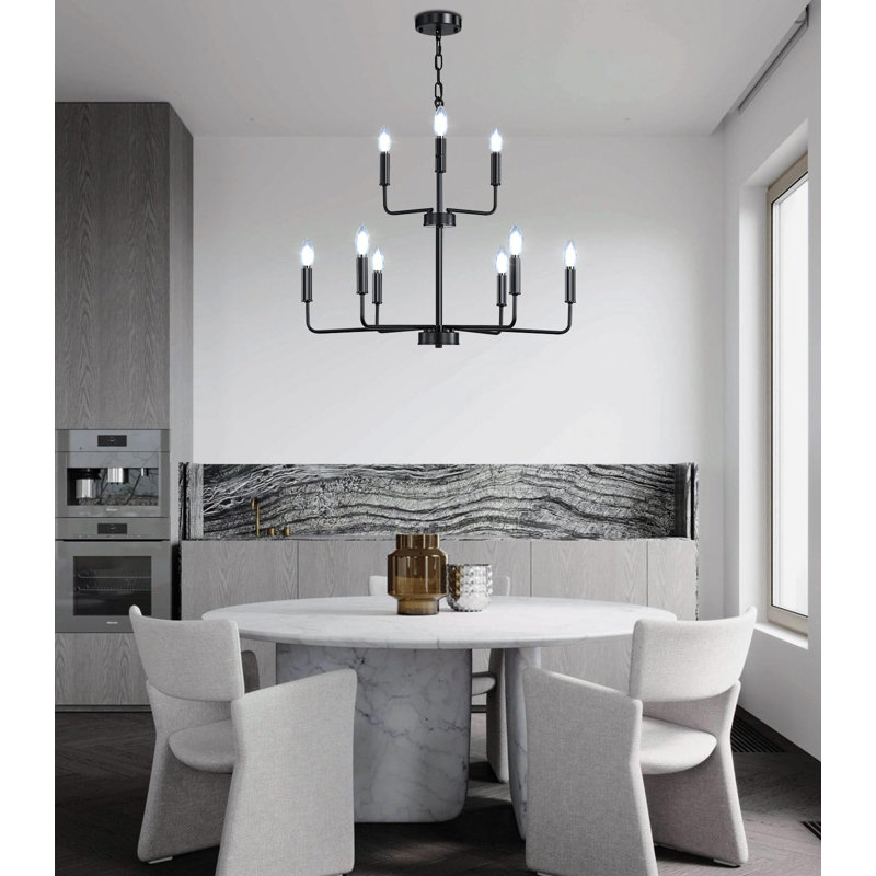 Lustre 9 lumières de style campagne moderne