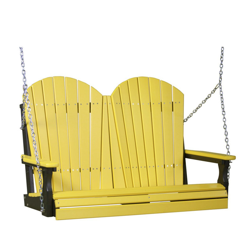 Balançoire porche adirondack Broemmel, Jaune / Noir