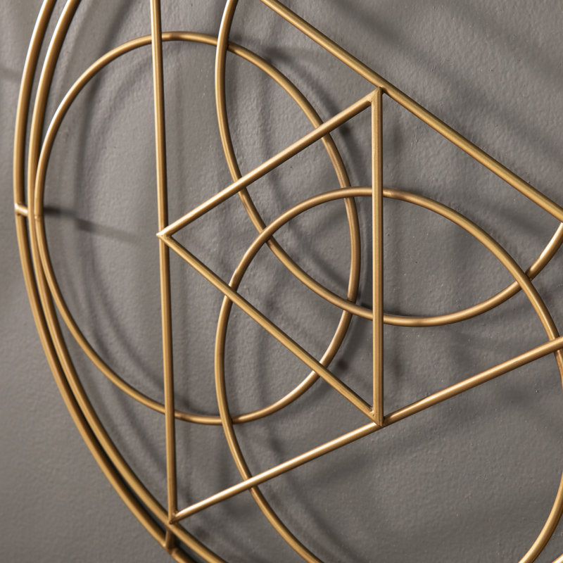 Abstract Wall Decor on Metal, Bronze